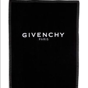 Set of 2 Givenchy Black Embroidered Beach Towel